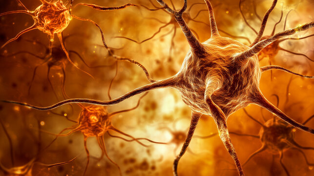 Close-up of human brain with intricate neural pathways, symbolizing cognitive biases and complex thought processes, ideal for educational or scientific presentations.