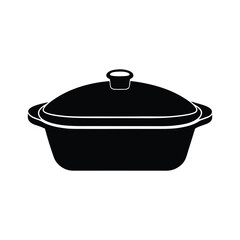 casserole dish silhouette vector.eps