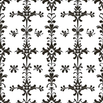 Elegant Floral Damask Pattern: This seamless, intricate floral pattern is perfect for adding a touch of sophistication to any design project.