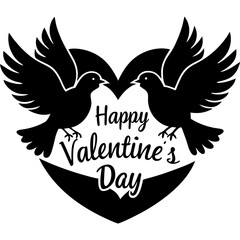 An elegant Valentine's Day calligraphy logo featuring a bokeh effect on a clean white background is perfect for celebrating love and special occasions in a romantic style.