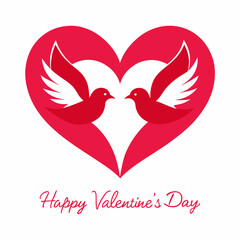 Fototapeta premium heart and wings vector illustration 