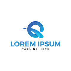 Modern and Dynamic Q Logo Design Template