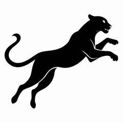 silhouette of a cheetah vector illustration 