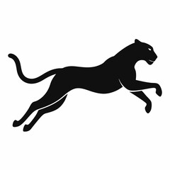 silhouette of a cheetah vector illustration 