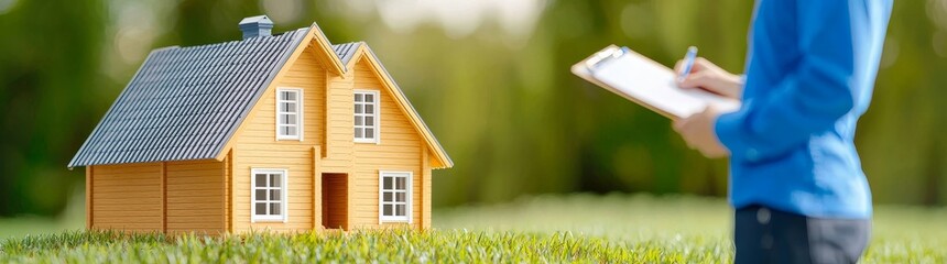 The insurance agent outlines the details of a home policy to the homeowner, emphasizing the benefits of security and peace of mind.