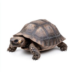 Fototapeta premium An isolated image of a majestic tortoise on a transparent background, ideal for educational and environmental projects.