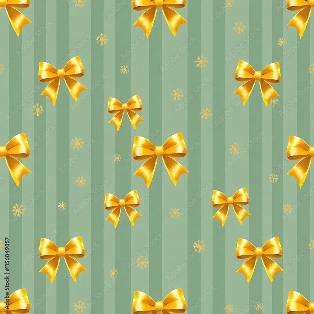 Poster seamless festive pattern: a cheerful and elegant christmas pattern featuring a delicate array of gol
