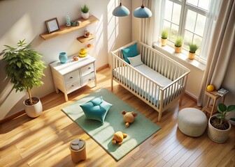 Aerial View of White Baby Nursery, Drone Photography