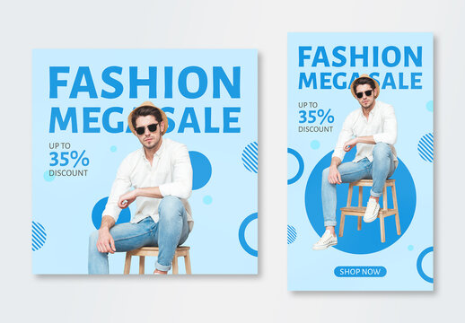 Fashion Sale Social Media Post Story Layout