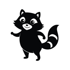 fluffy raccoon cartoon.eps