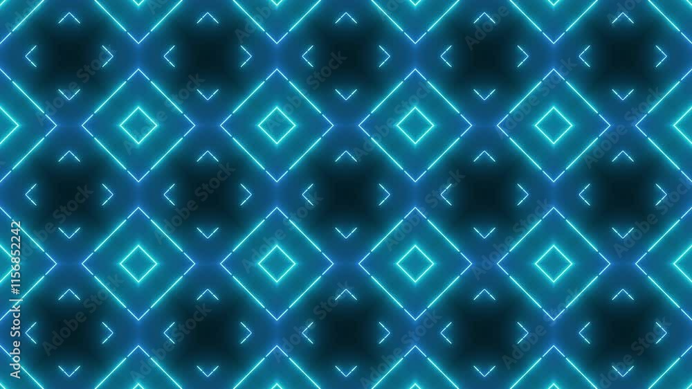 Poster abstract motion background with glowing blue neon lines moving diagonally across the frame at high s