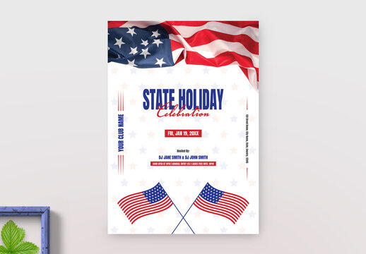 State Holiday Celebration Flyer Template