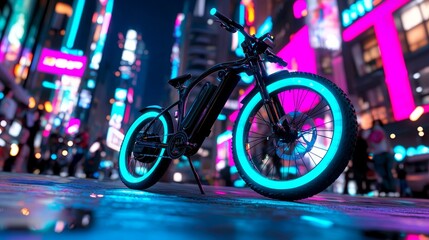 An eco-friendly lifestyle that involves using bikes generating electricity through kinetic energy as they move, energizing the community with every journey.