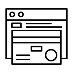 Online banking Outline Style Icon