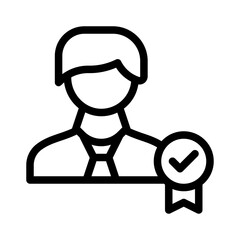 attorney badge line icon