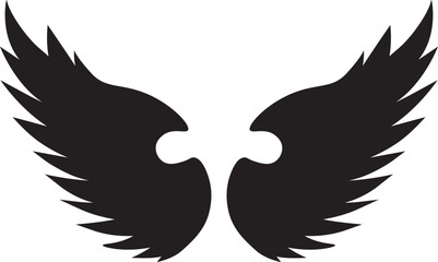 Fototapeta premium Wings icon design.