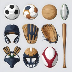Essential Sports Gear: Soccer, Volleyball, Baseball & Rugby Equipment Collection