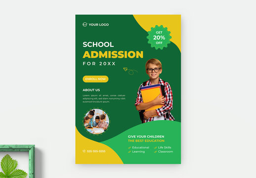 School Admission Flyer Layout
