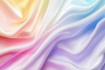 Obraz premium Pastel Rainbow Silk Fabric Background