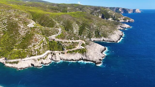 Porto Steniti Beach, on the coast of Zakynthos, in the Ionian Islands of Greece