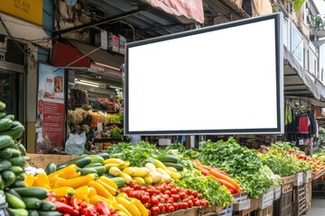 Blank Billboard at Farmer's Market 