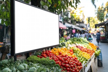 Blank Billboard at Farmers Market 