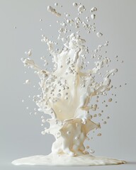 Dynamic milk splash action studio photography minimalist close-up