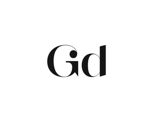 creative letter GD logo design template