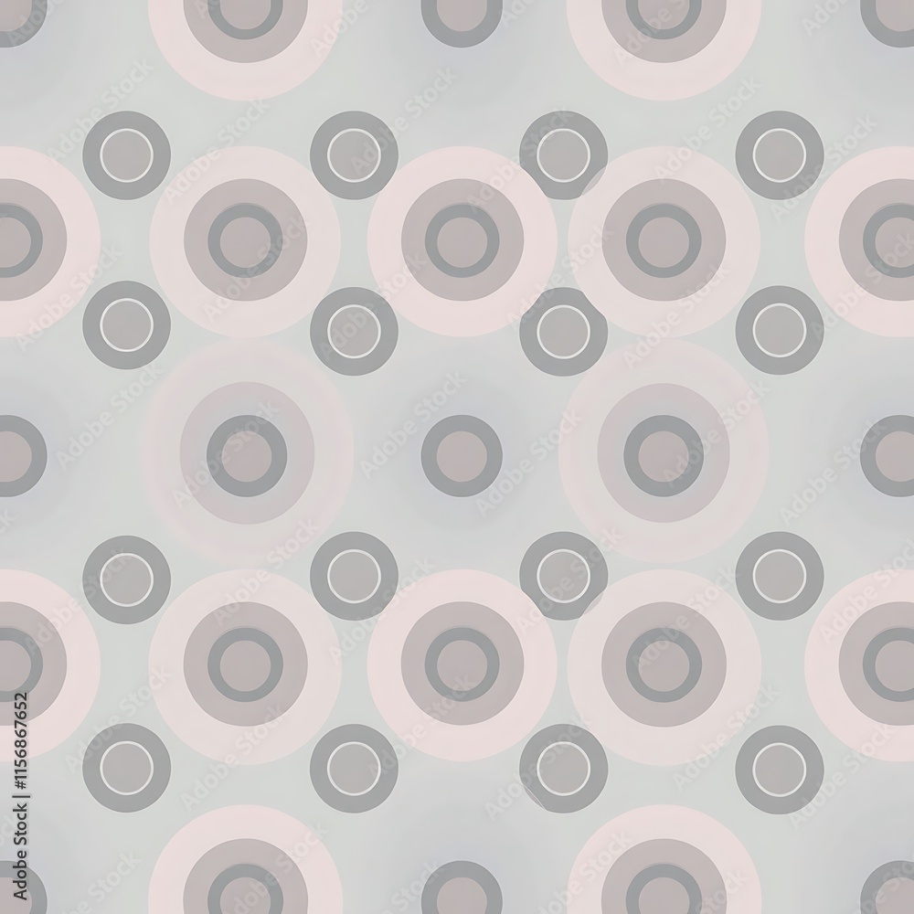Poster pastel circle pattern: a delicate and dreamy seamless pattern featuring soft pastel circles in varyi