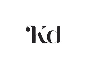 creative letter KD logo design template