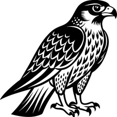 Peregrine Falcon Mascot on White Background