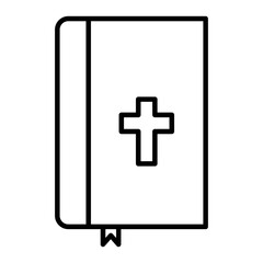 A religious book with a cross, representing the Bible often used during wedding ceremonies