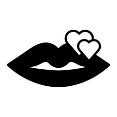 Kiss black icon
