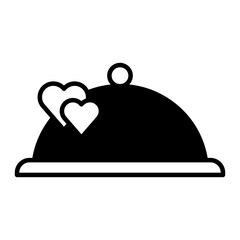 food cover black icon