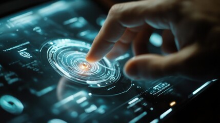 Obraz premium Interactive digital interface displaying a cosmic model.