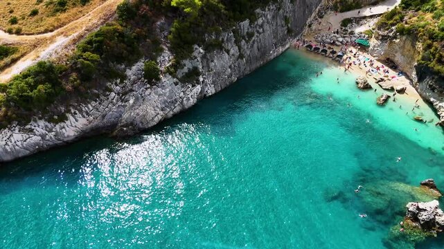 Xigia Pelagaki Beach, on the coast of Zakynthos, Greece
