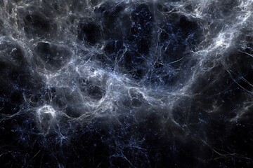 Captivating Ethereal Fractal Swirls in Monochrome Abstract Digital Artwork