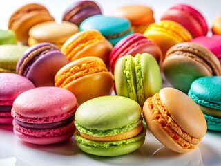 Colorful French Macarons Pastry Dessert Sweet Treats Bakery Confectionery Food Photography