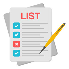 A trendy design icon of list
