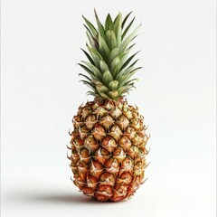 Fototapeta premium realistic beautiful pineapple on white background