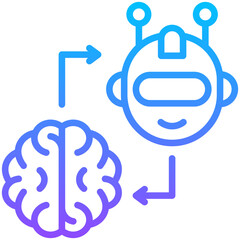 Obraz premium Robotic Brain Icon