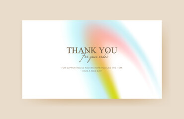 Obraz premium thank you card template, business card, aesthetic greeting card template, printable custom small business card