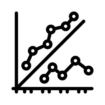 scatter chart line icon