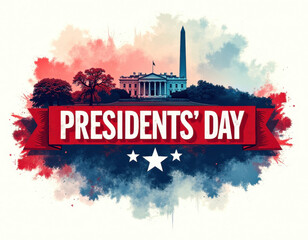 Patriotic presidents' day celebration design for posters and cards