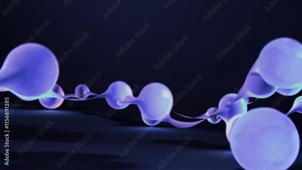 Poster luminescent orbs connected by delicate light trails in an ethereal composition.
