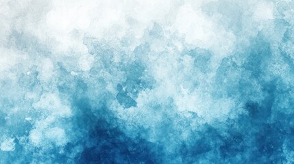 Abstract blue watercolor wash background texture.