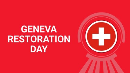 Restoration Day in Geneva web banner design illustration
