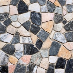 Stone mosaic wallpaper.