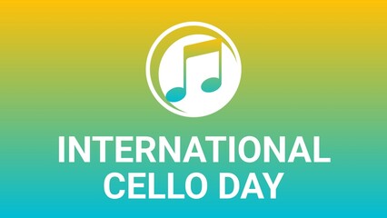 International Cello Day web banner design illustration 