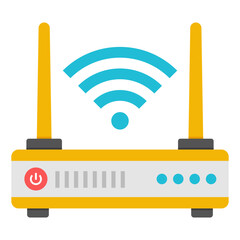Modern design icon of wifi router